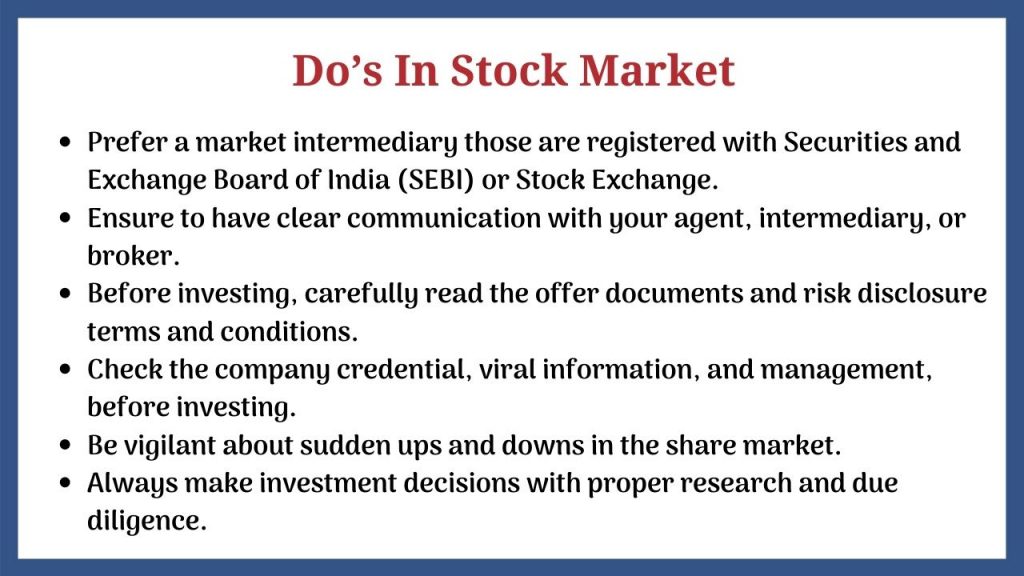 Dos-In-Stock-Market